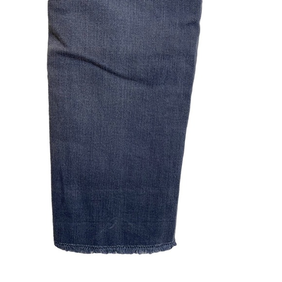 AEO Denim Super Super Stretch Crop Jegging Medium Blue Wash Raw Hem Mid Rise 8 - Picture 12 of 15